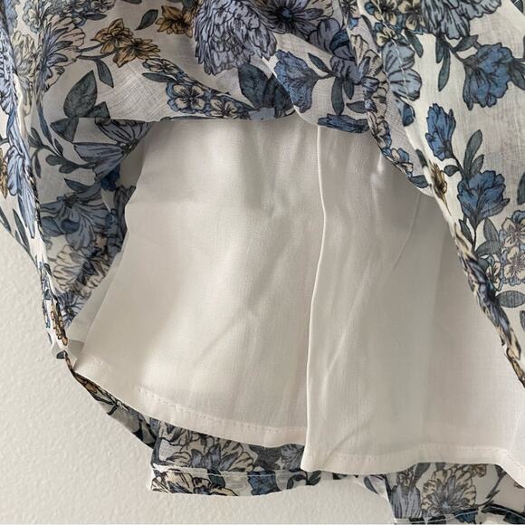 5/$25 MinkPink Darcy Shirred Smocked Floral Lined Mini Skirt M Medium New - Picture 6 of 11